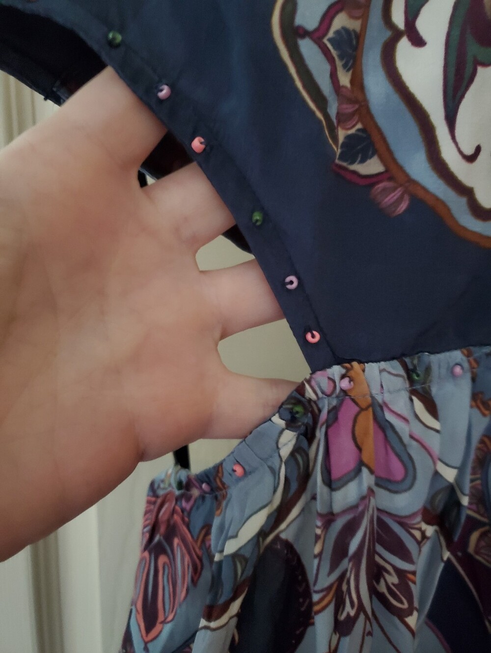 NWT FARM Rio Odara Blue Maxi Dress Large - Picture 6 of 14